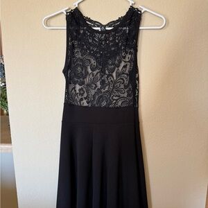 Windsor Black Lace Mini Dress